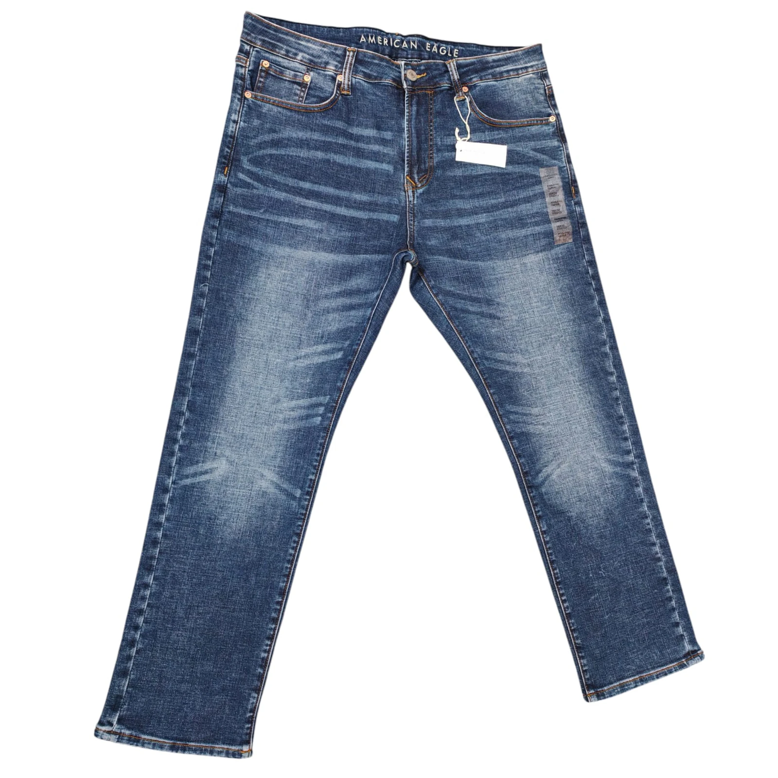 Men’s Premium Mid Indigo Cross Denim Jeans | Export Quality Jeans for Men in Bangladesh